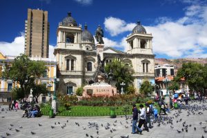 Bolivia Plaza Murillo in La Paz,